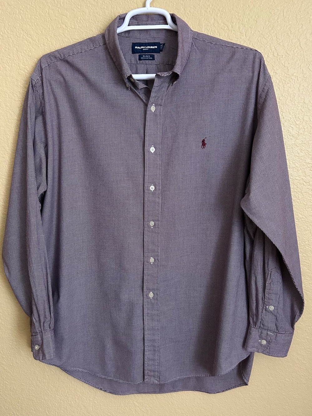 Ralph Lauren Golf Blake Micro Pattern Long Sleeve Button Down Shirt
